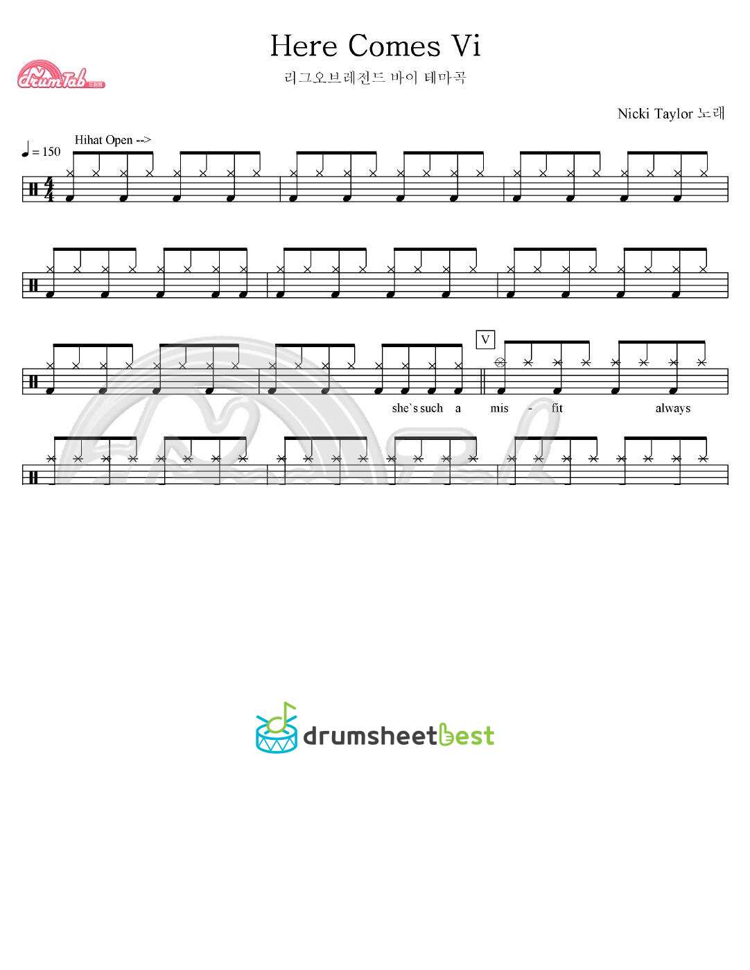 Here comes Vi(리그오브레전드 바이 테마곡) preview page 1