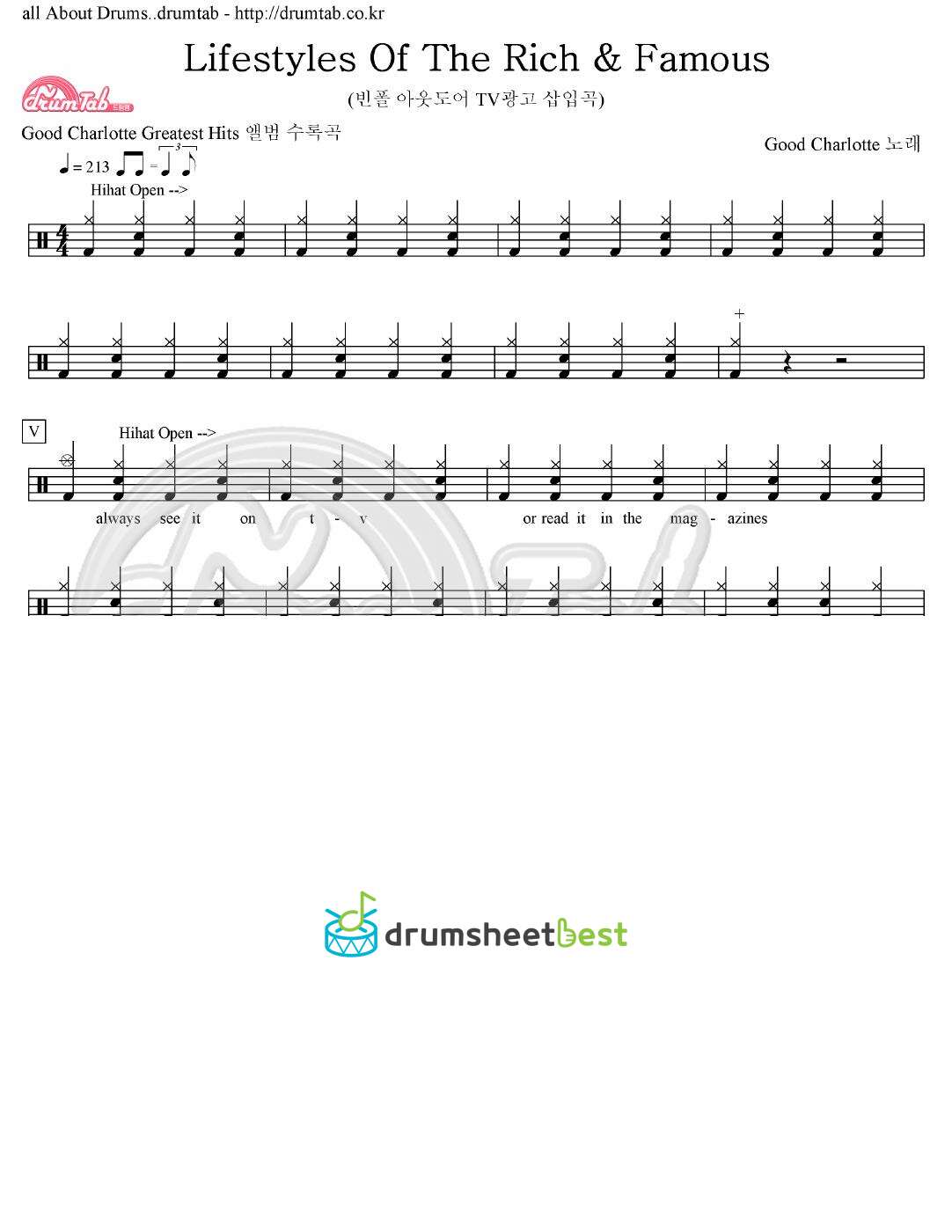 Lifestyles Of The Rich & Famous (빈폴 아웃도어 TV광고 삽입곡) preview page 1