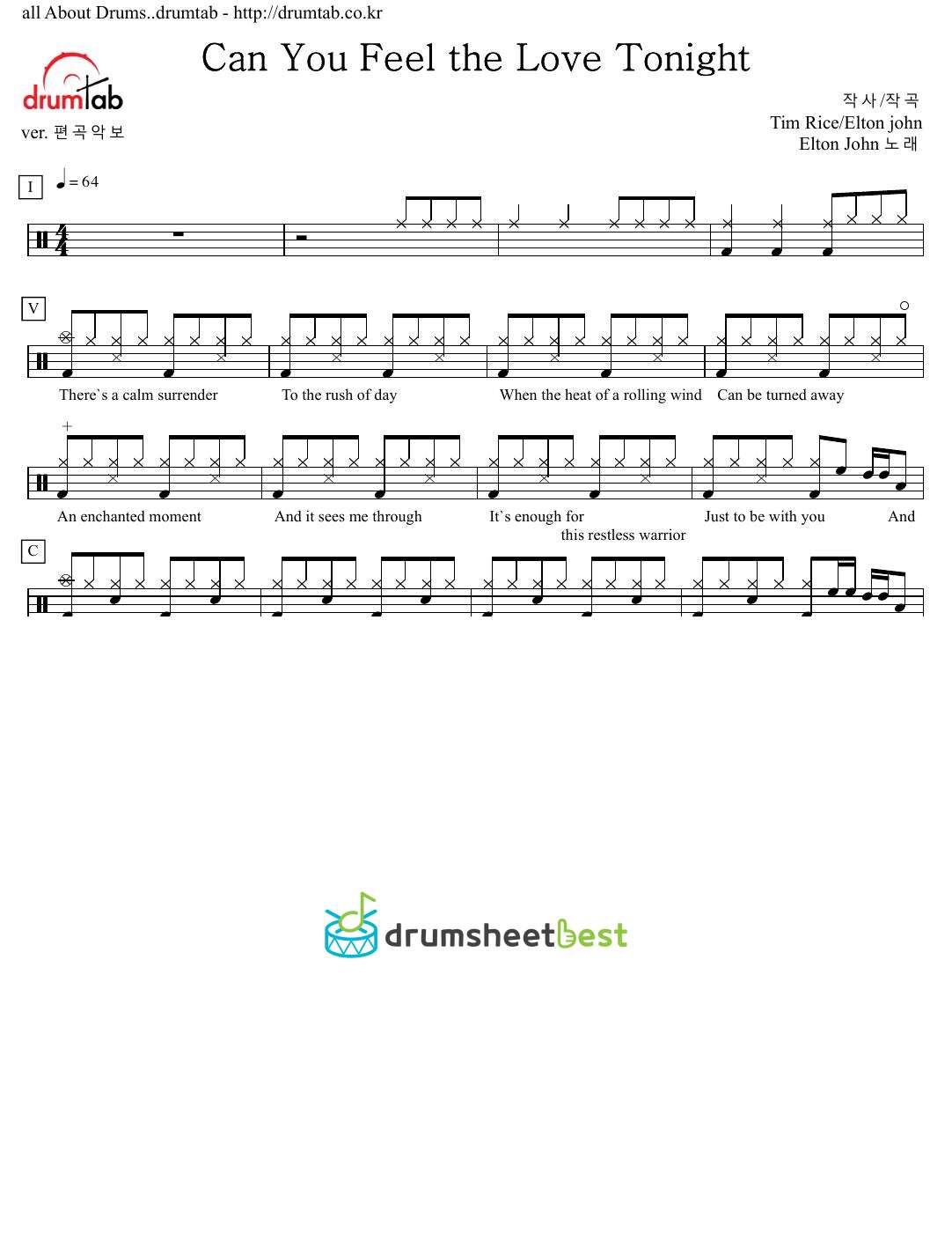 Can You Feel the Love Tonight preview page 1