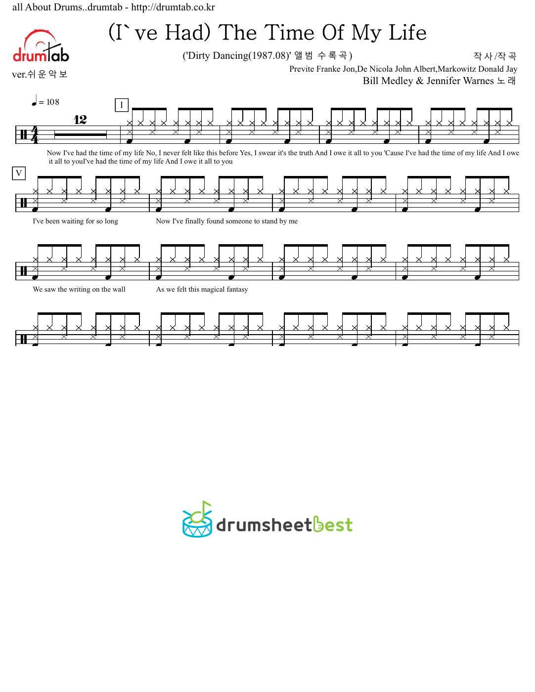 (I've Had) The Time Of My Life preview page 1