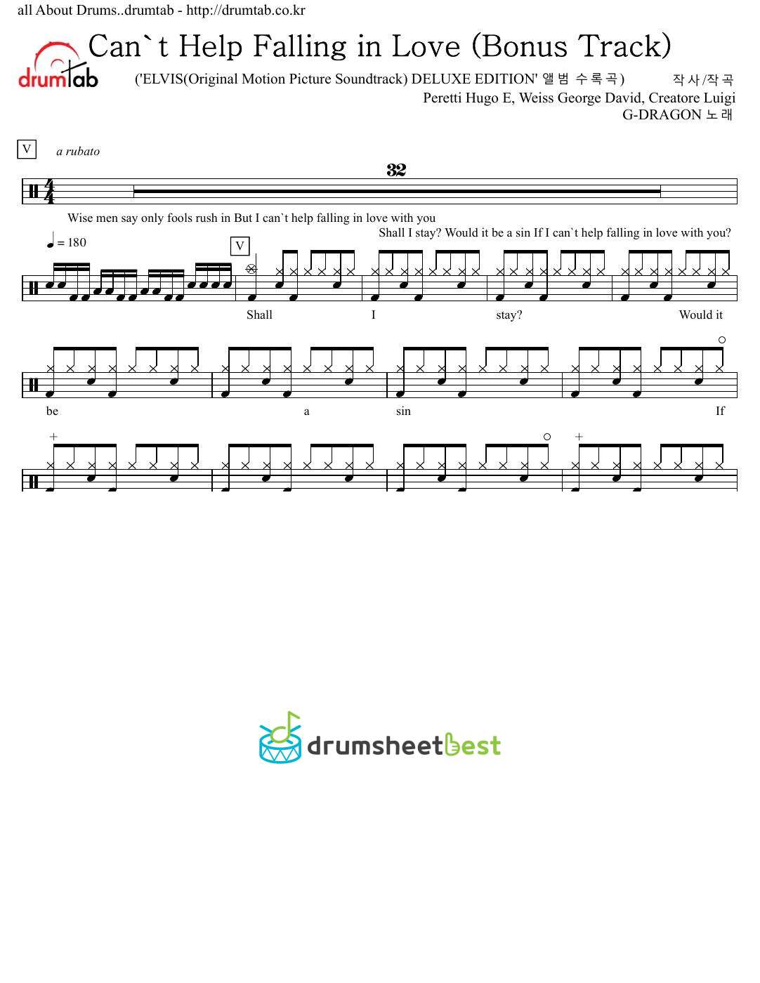 Can't Help Falling in Love (Bonus Track) preview page 1