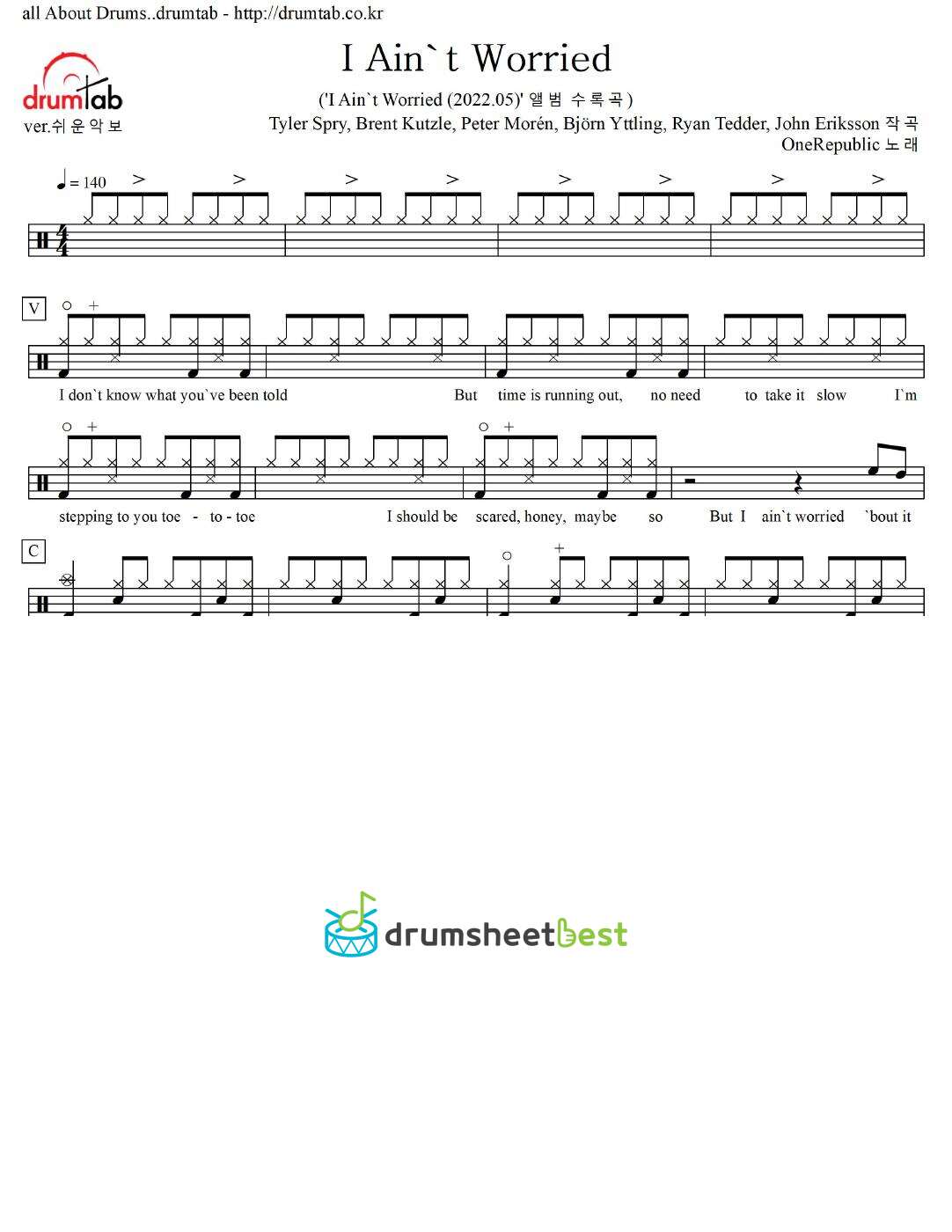 I Ain't Worried preview page 1