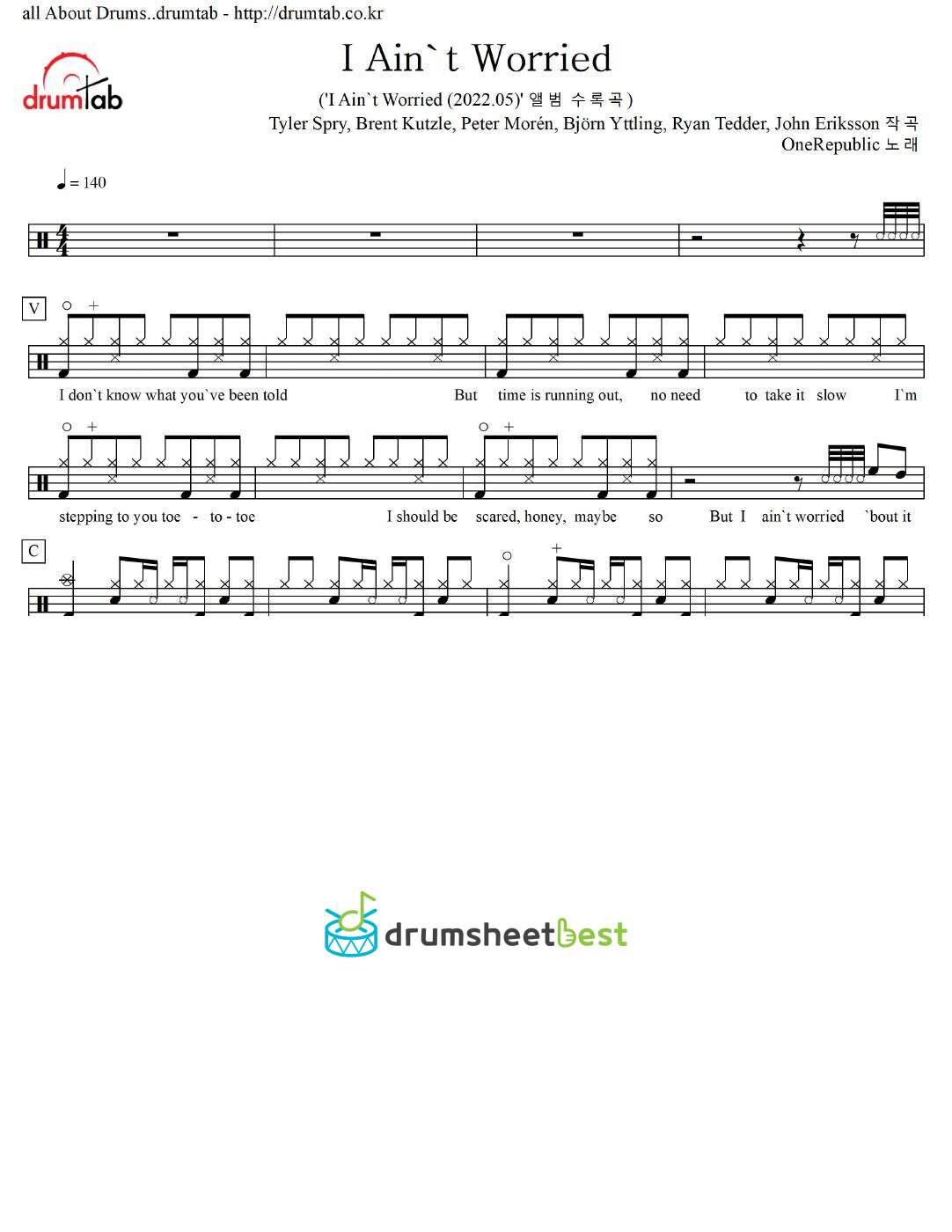 I Ain't Worried preview page 1