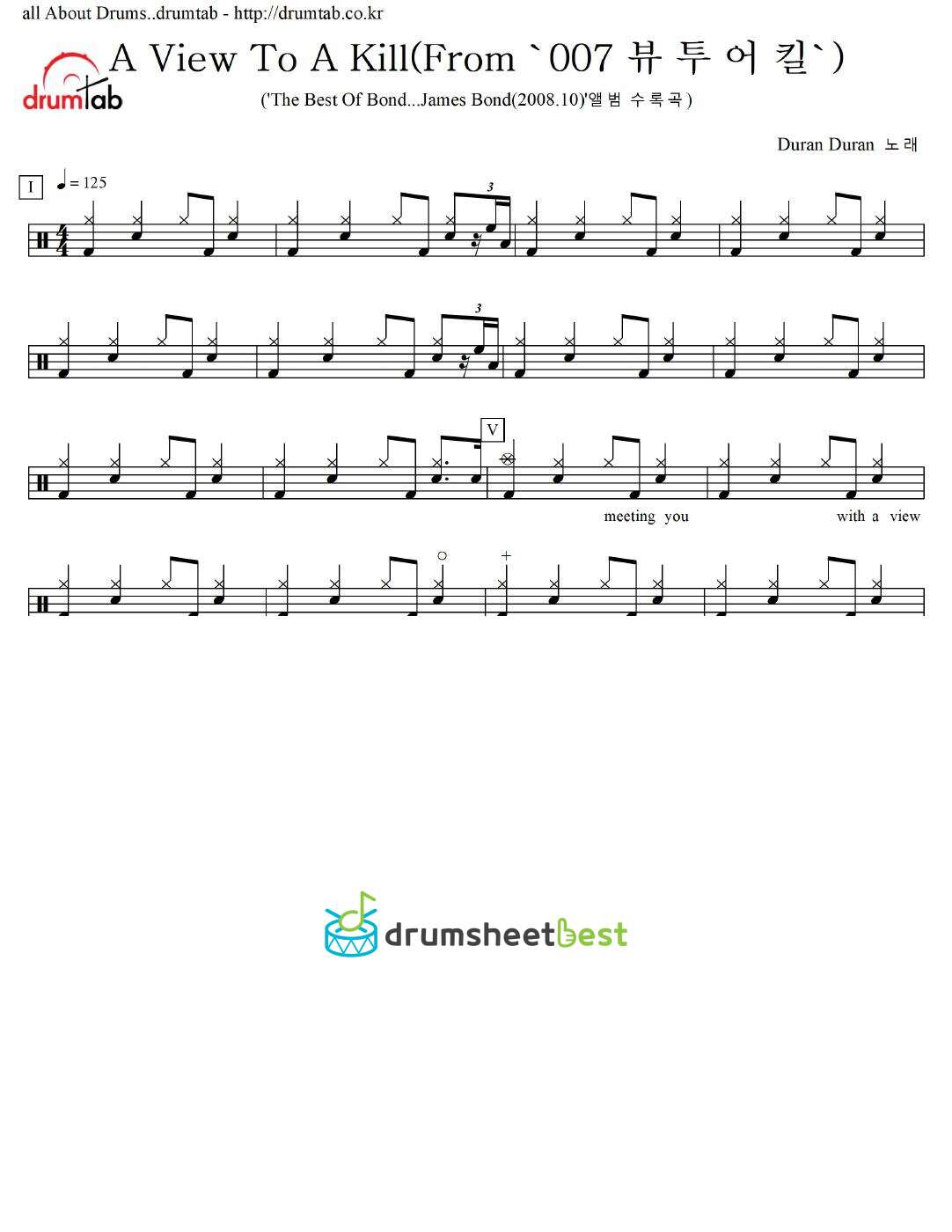 A View To A Kill (From '007 뷰 투 어 킬') preview page 1