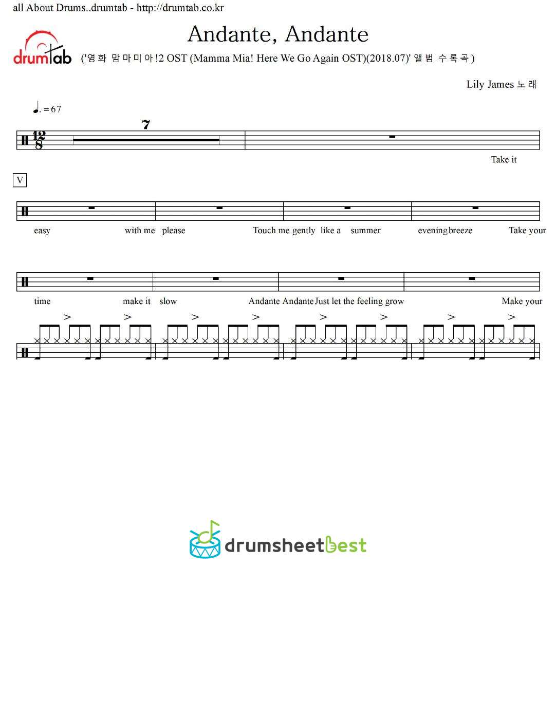 Andante, Andante preview page 1