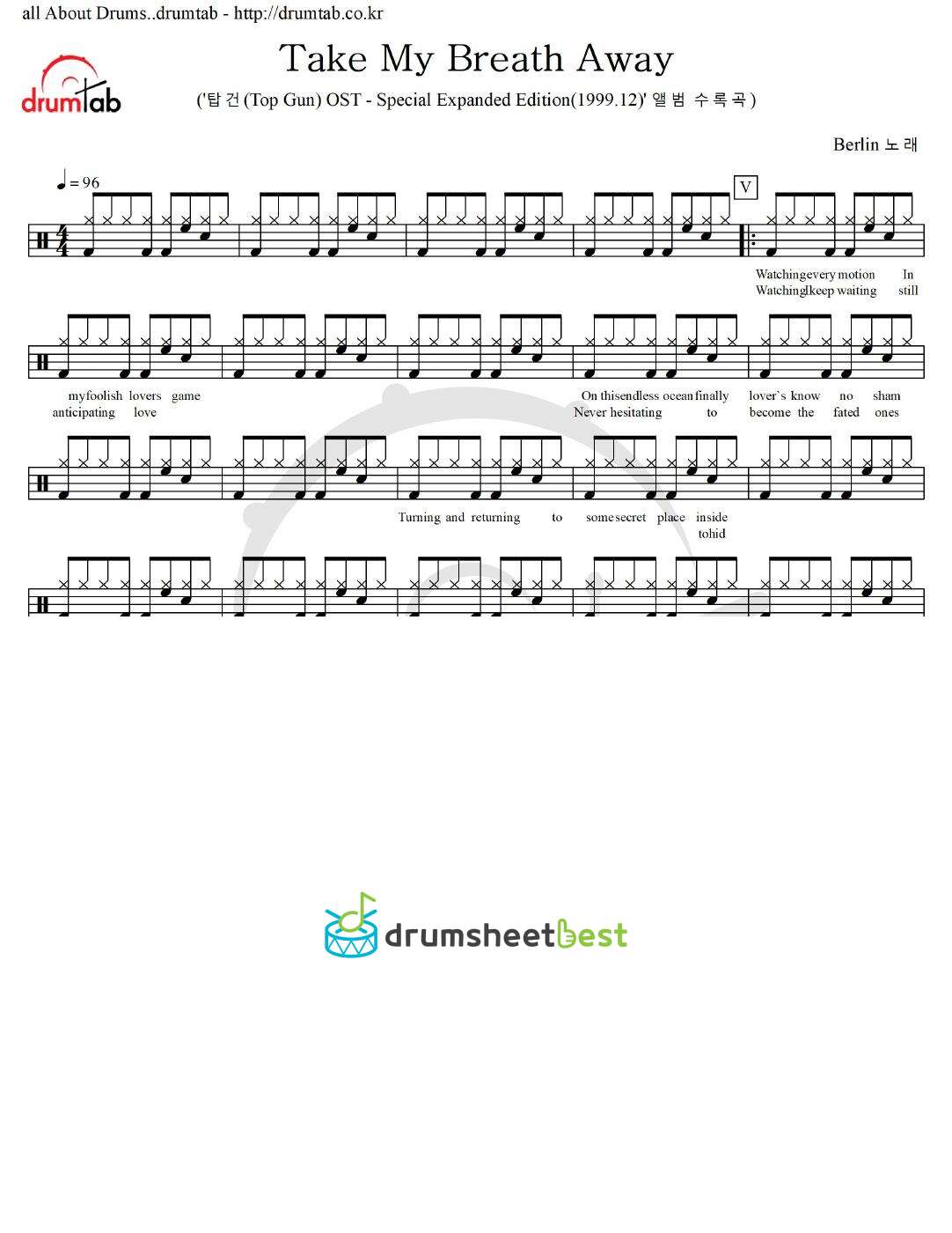 Take My Breath Away preview page 1