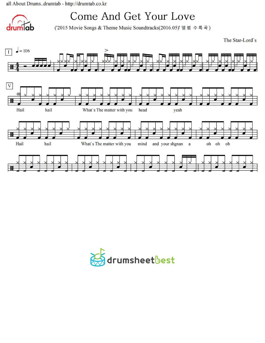 Come And Get Your Love preview page 1