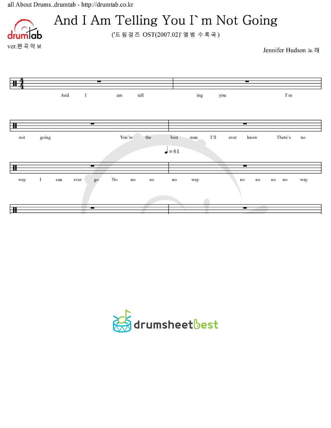 And I Am Telling You I'm Not Going preview page 1