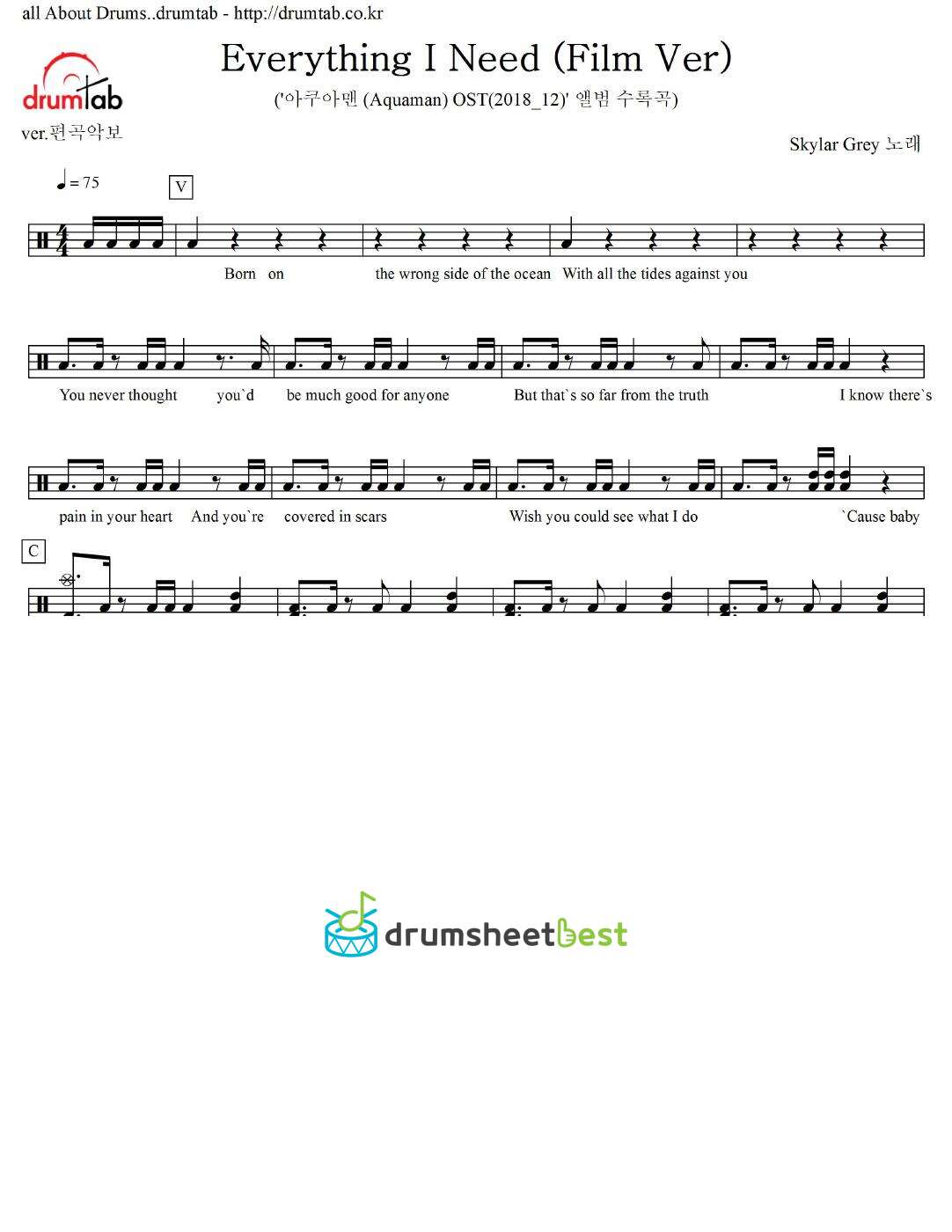 Everything I Need (Film Ver) preview page 1