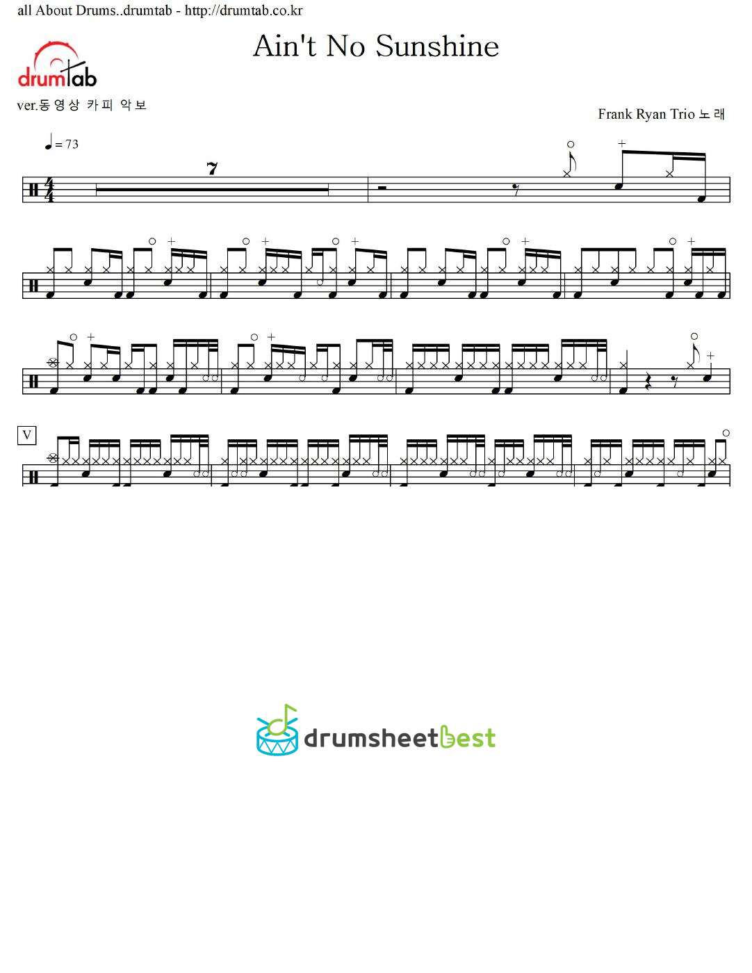 Ain't No Sunshine preview page 1