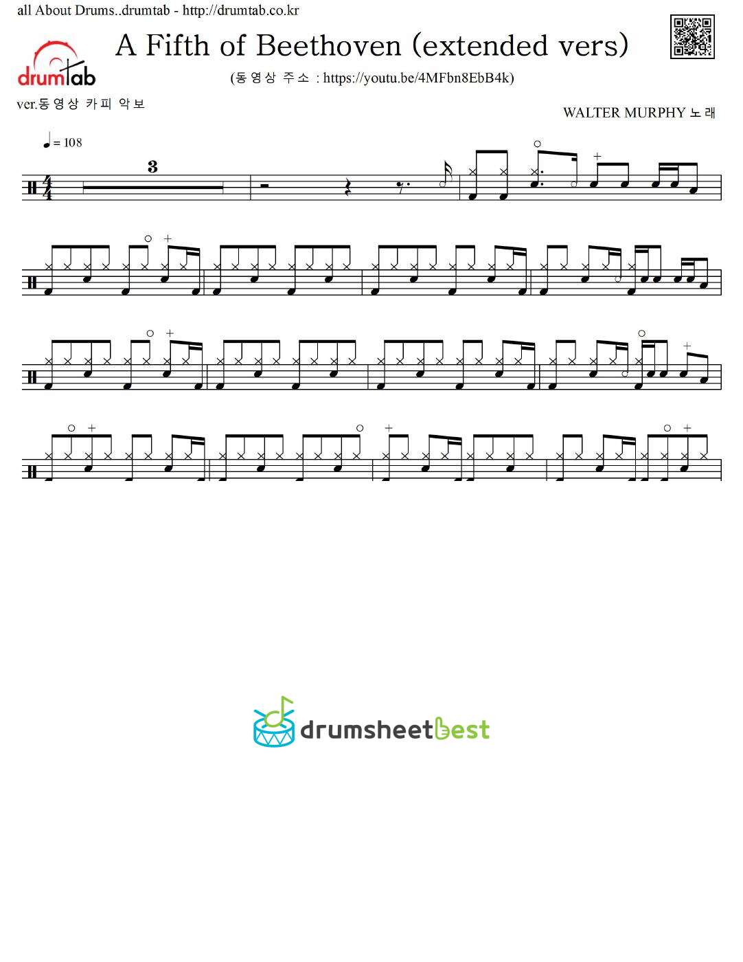 A Fifth of Beethoven (extended vers) preview page 1