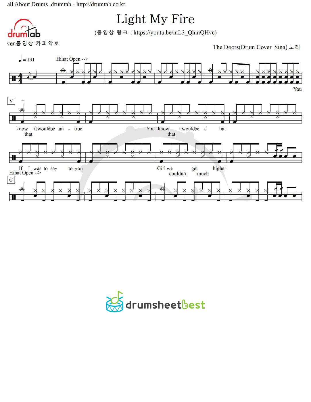 Light My Fire preview page 1