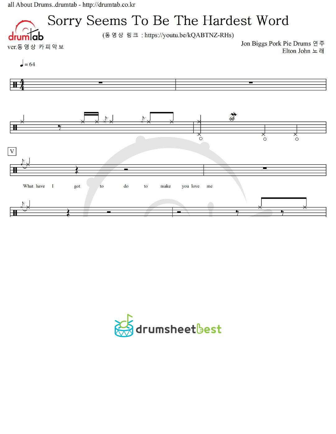 Sorry Seems To Be The Hardest Word preview page 1