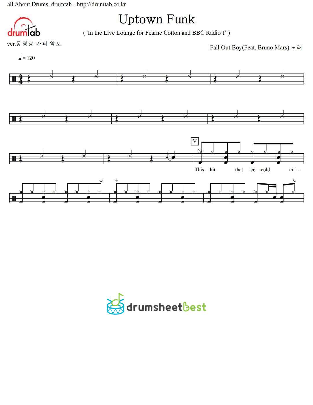 Uptown Funk preview page 1