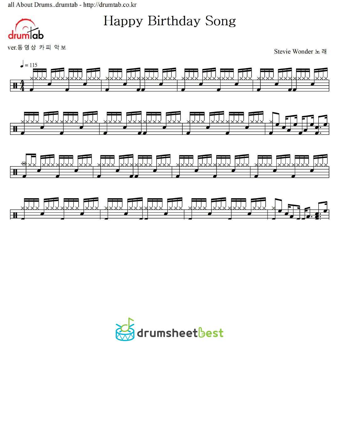 Happy Birthday Song preview page 1