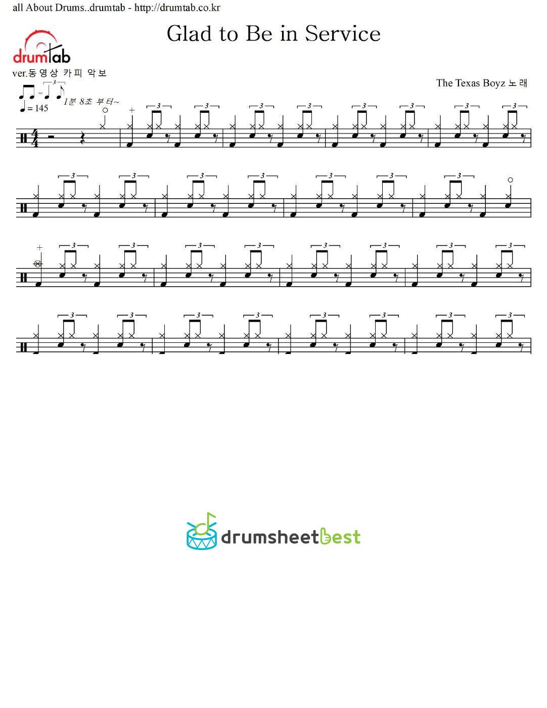 Glad to Be in Service preview page 1