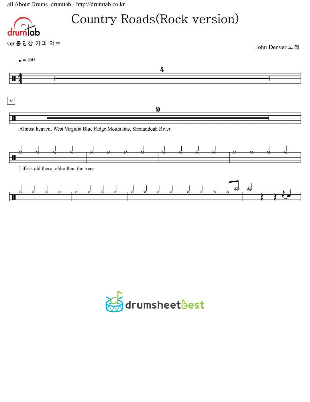 Country Roads(Rock version) preview page 1