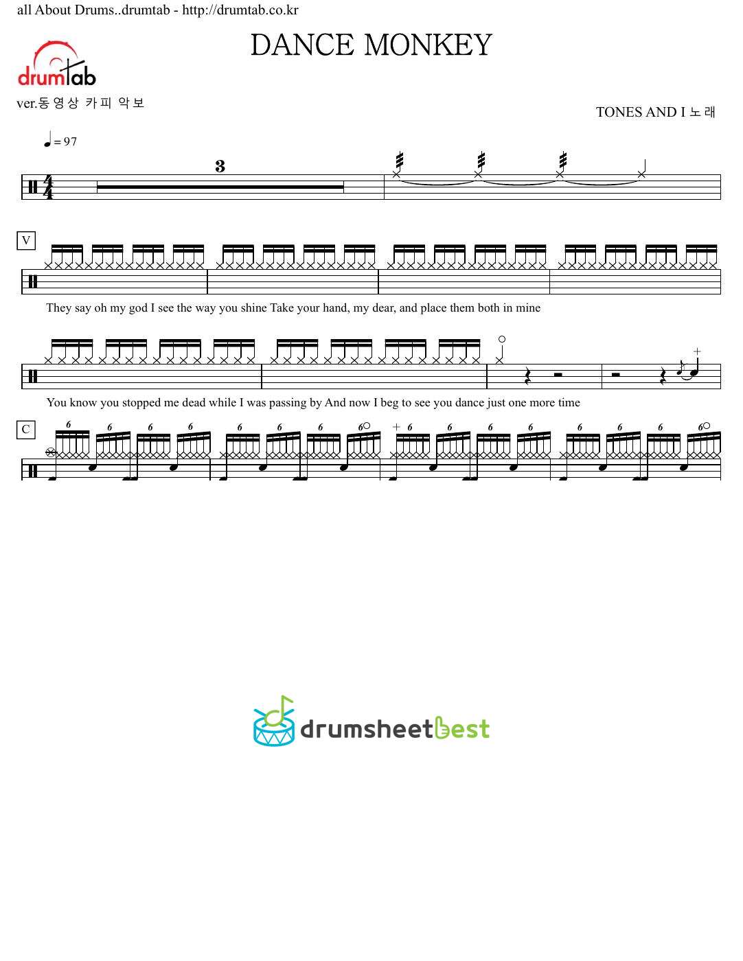 DANCE MONKEY preview page 1