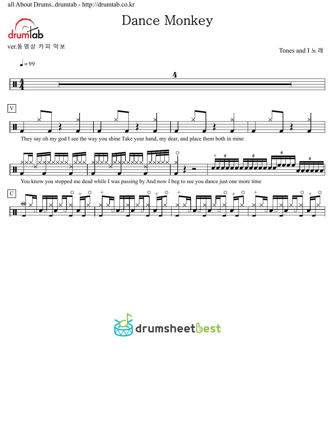 Dance Monkey preview page 1