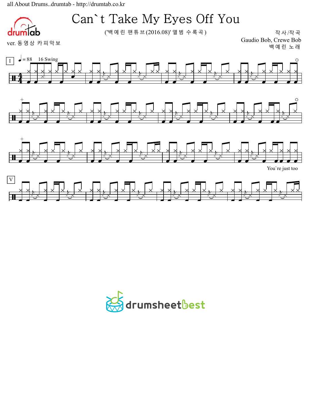 Can't Take My Eyes Off You preview page 1