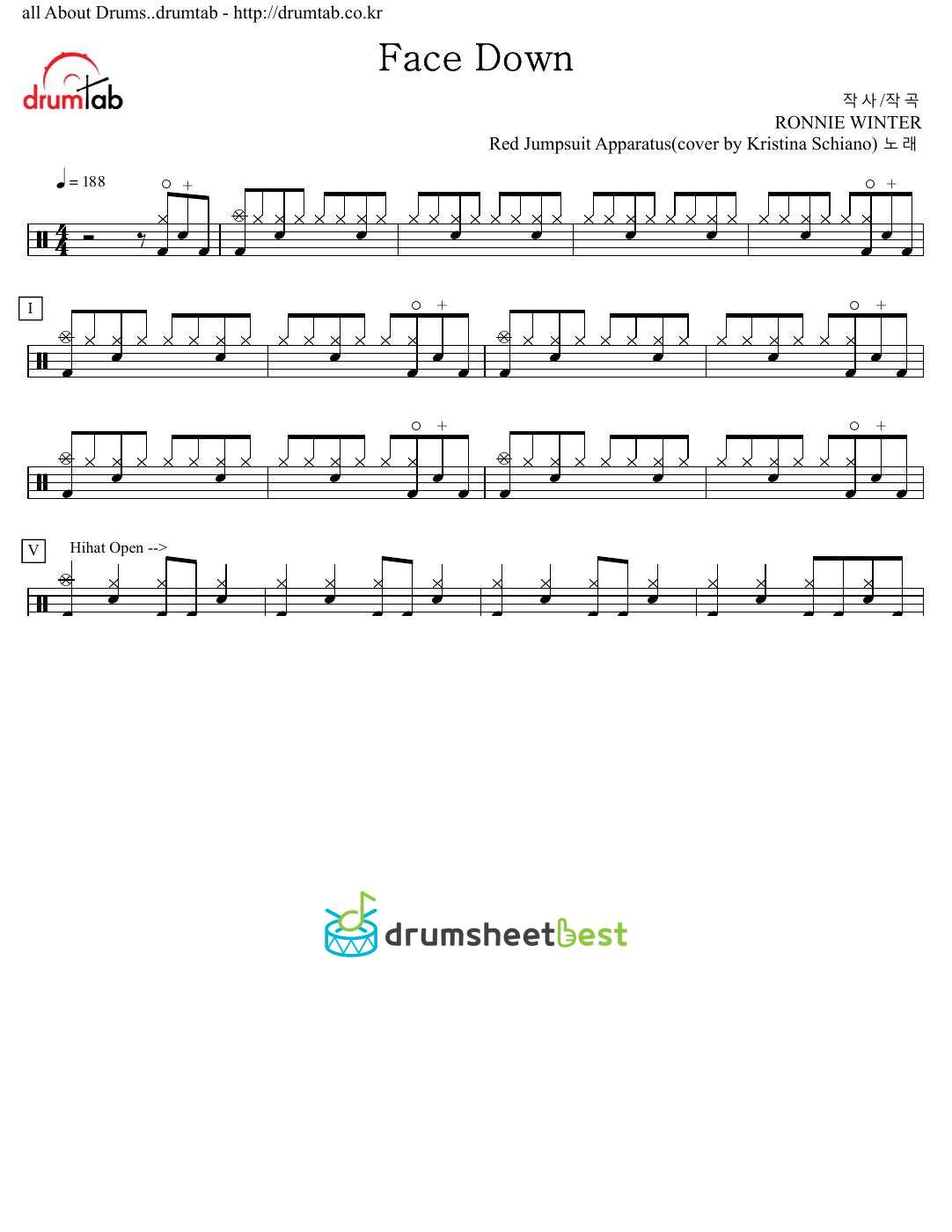 Face Down preview page 1