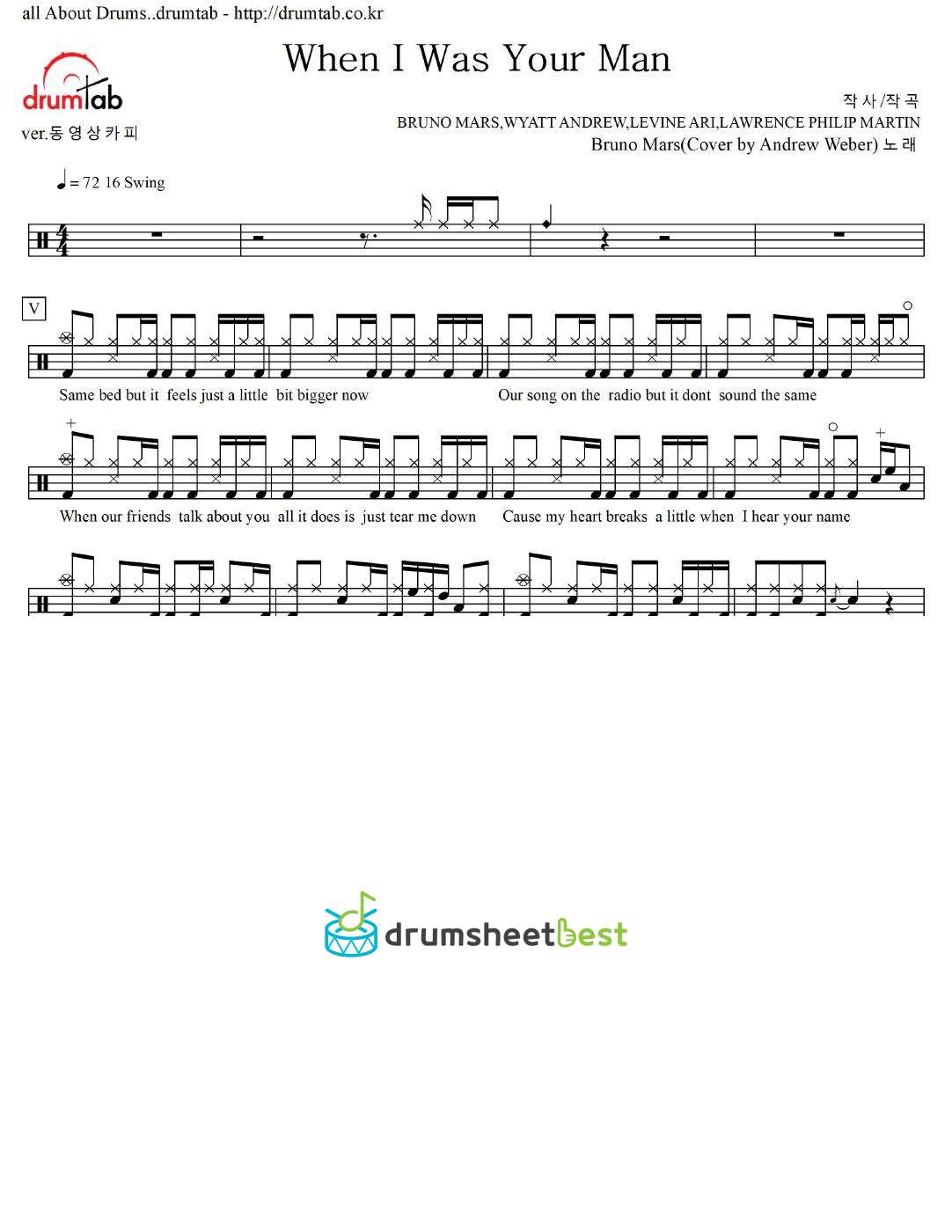 When I Was Your Man preview page 1