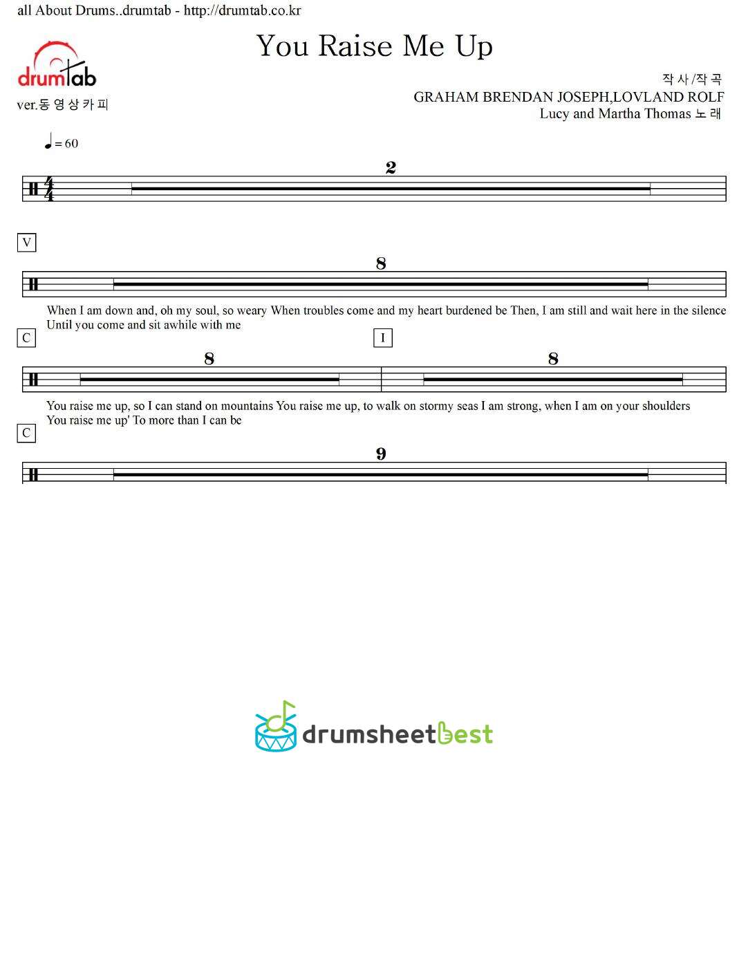 You Raise Me Up preview page 1