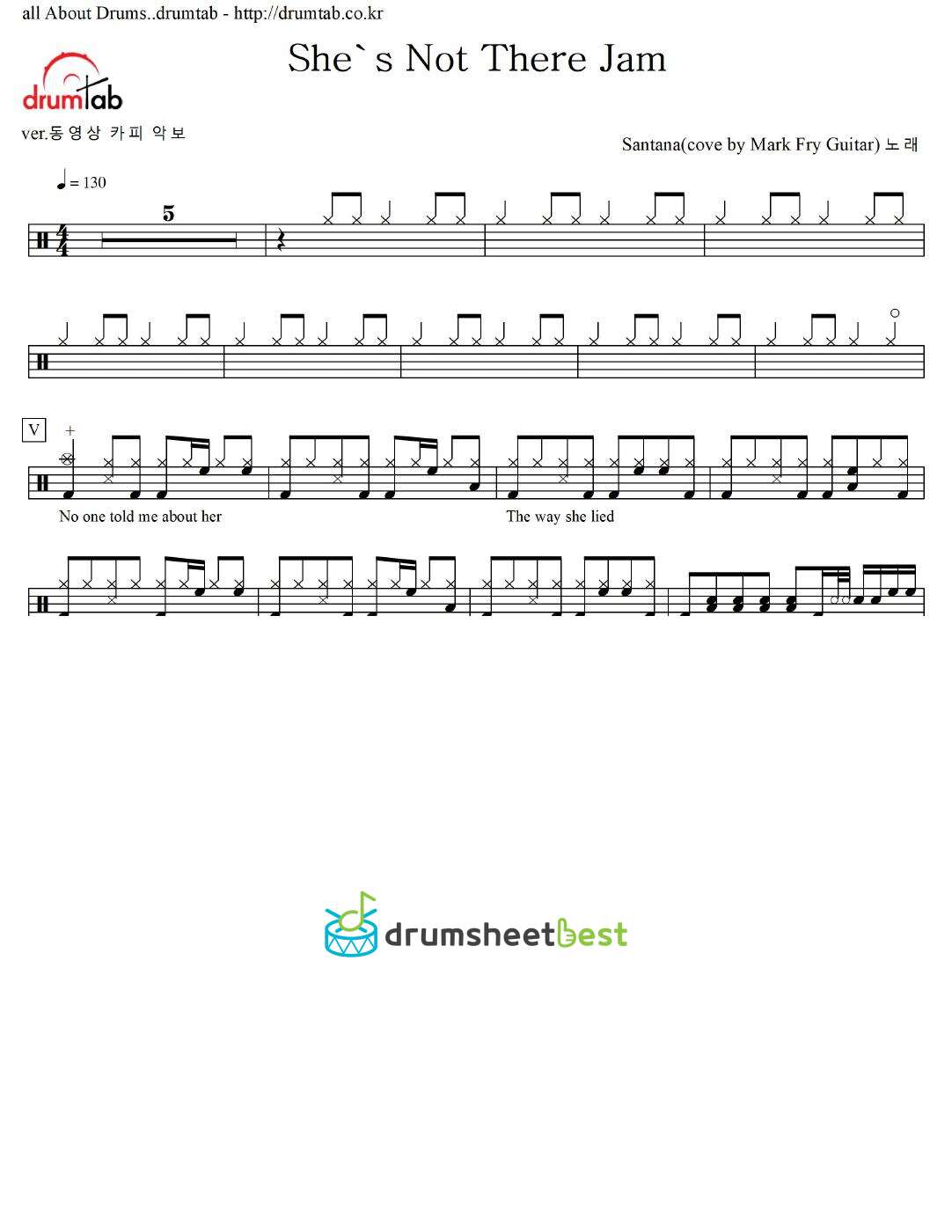 She's Not There Jam preview page 1