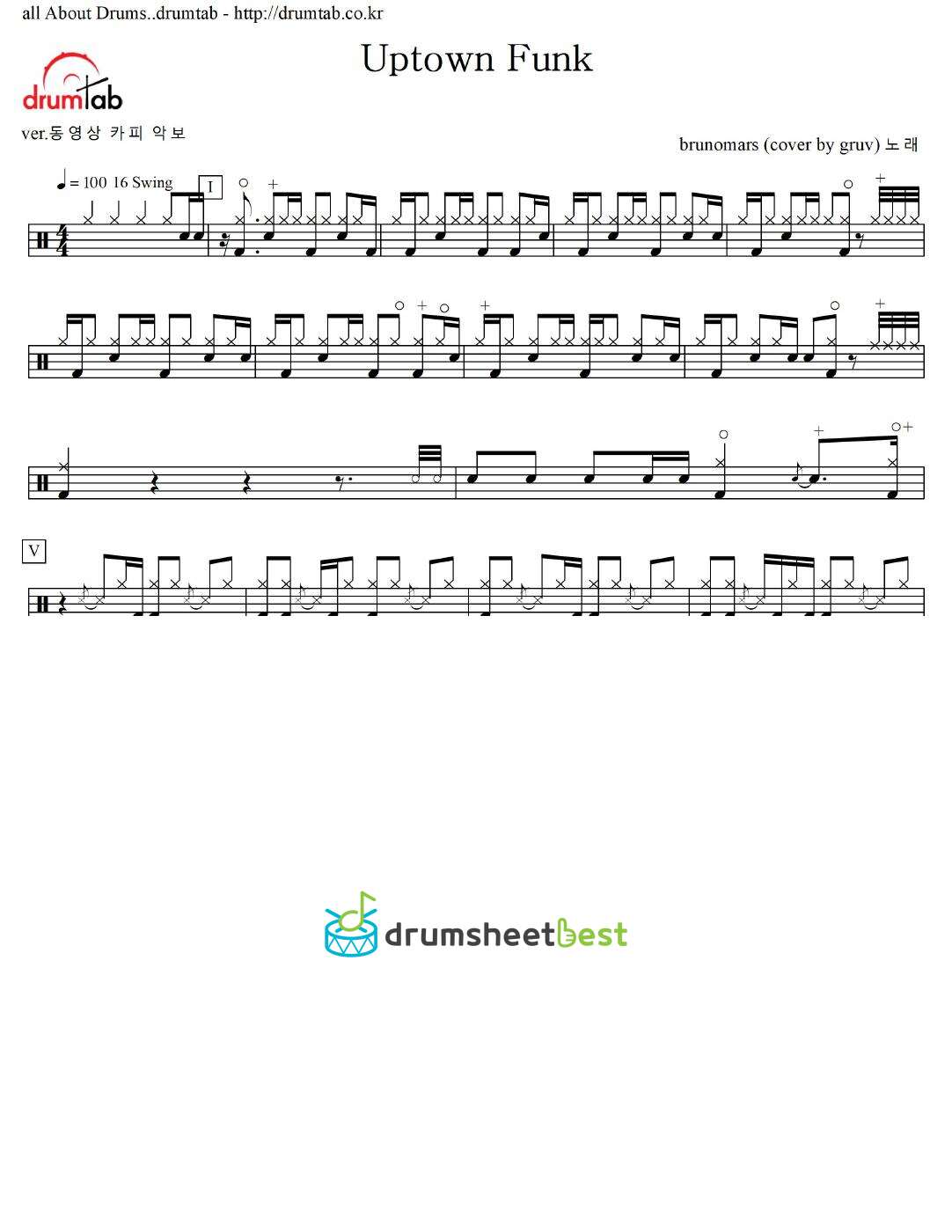 Uptown Funk preview page 1