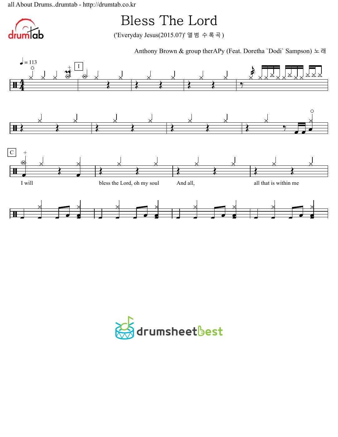 Bless The Lord preview page 1