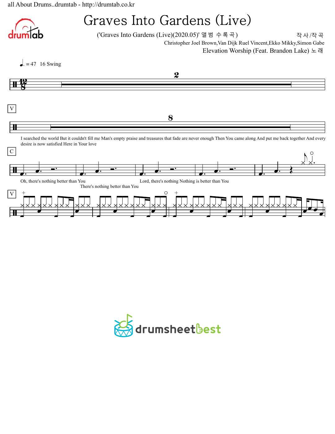 Graves Into Gardens (Live) preview page 1