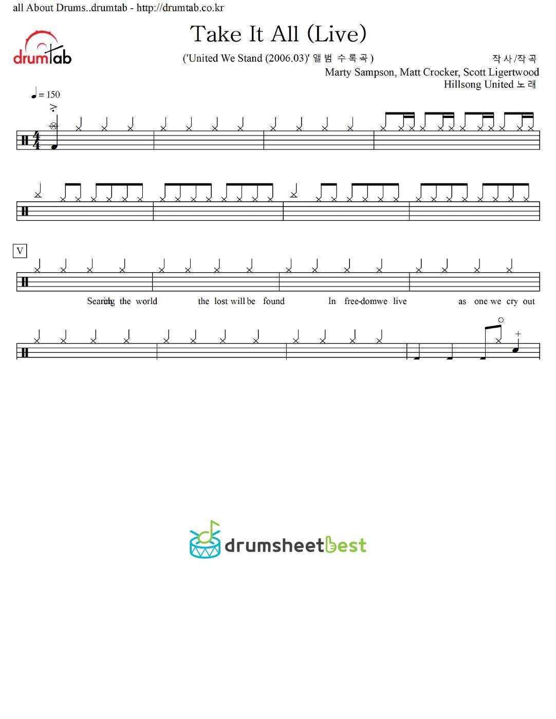 Take It All (Live) preview page 1