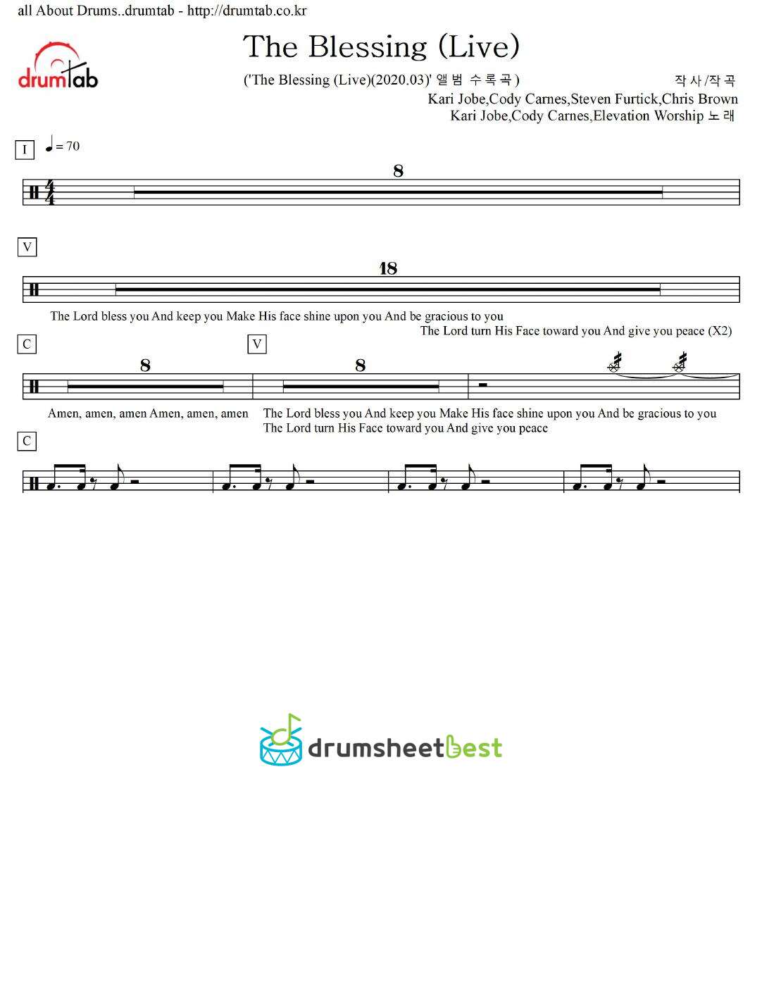 The Blessing (Live) preview page 1