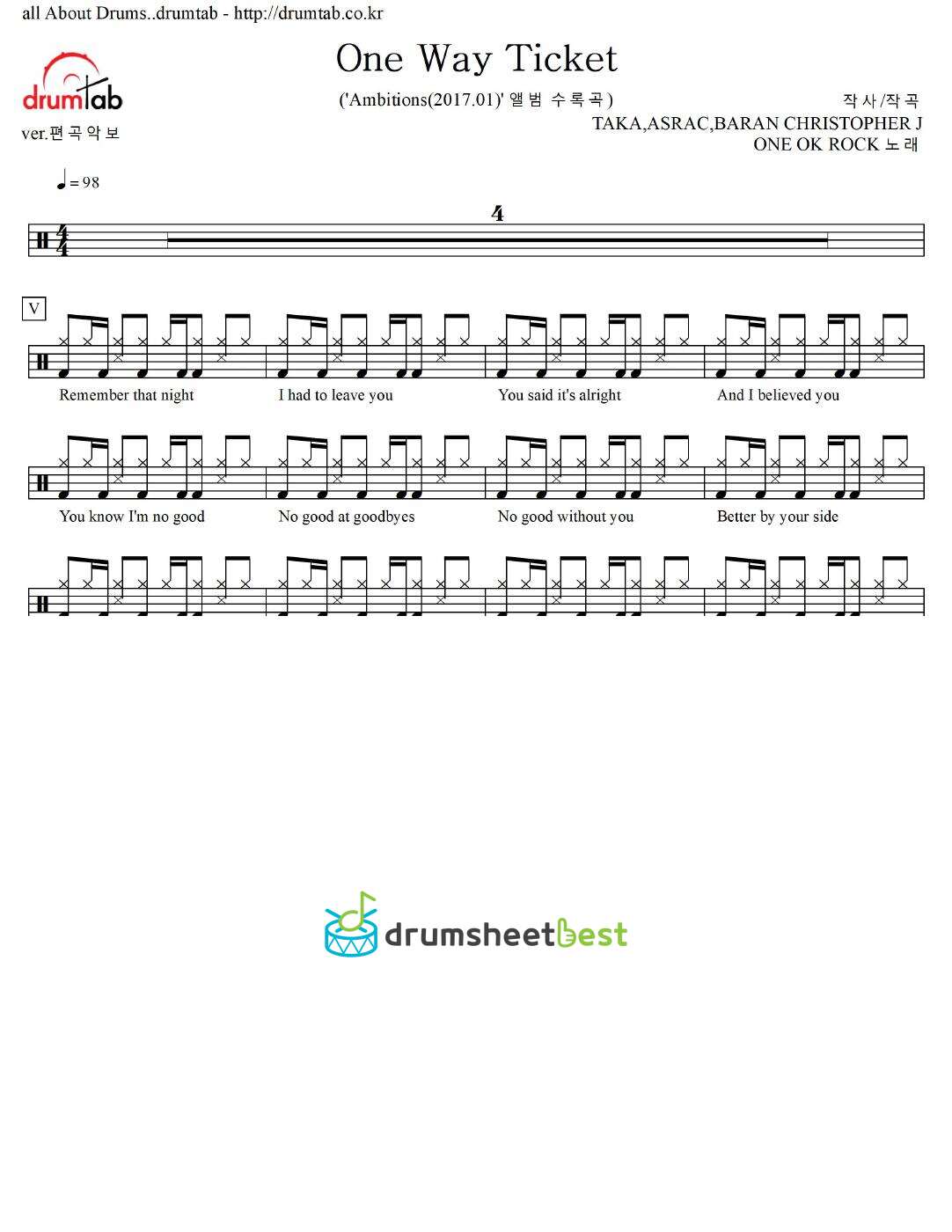 One Way Ticket preview page 1