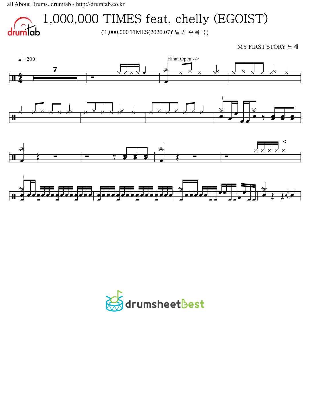 1,000,000 TIMES feat. chelly (EGOIST) preview page 1