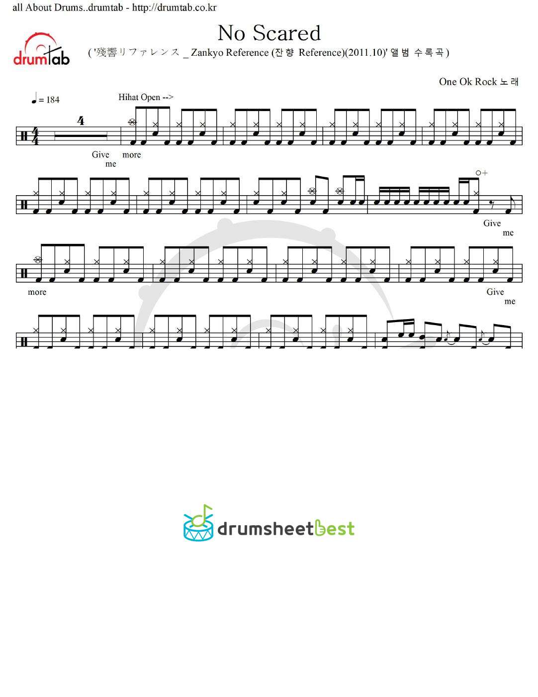 No Scared preview page 1