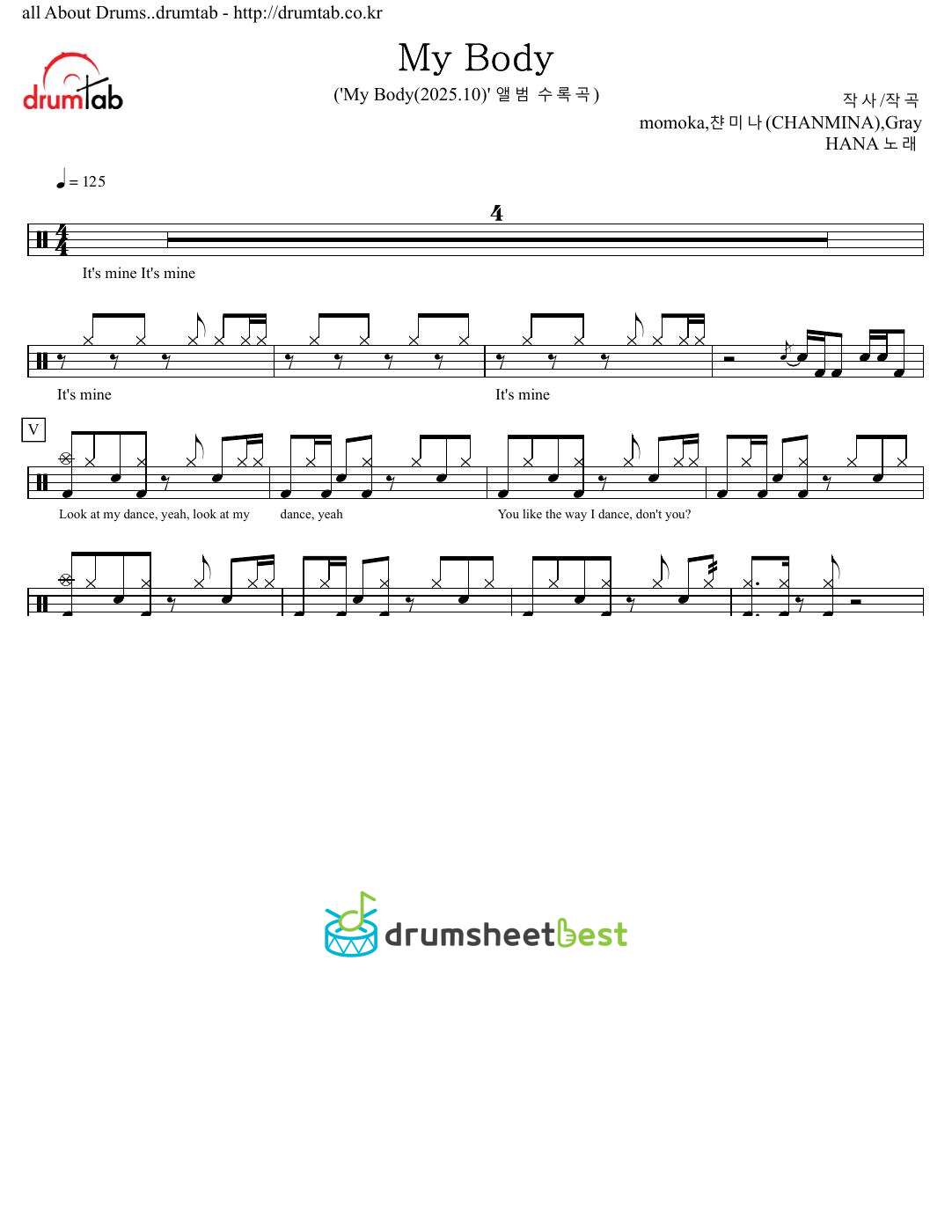 My Body preview page 1