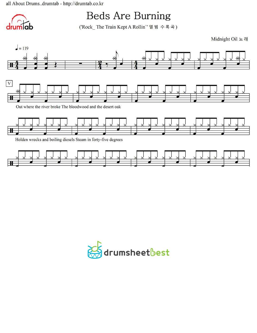 Beds Are Burning preview page 1