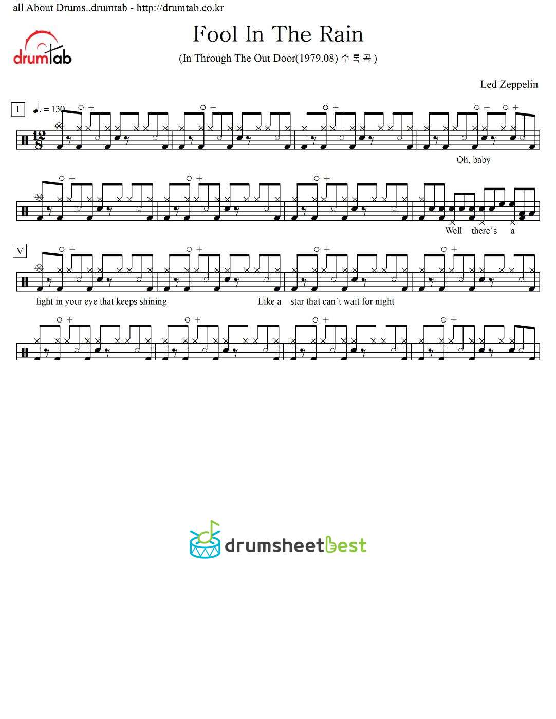 Fool In The Rain preview page 1