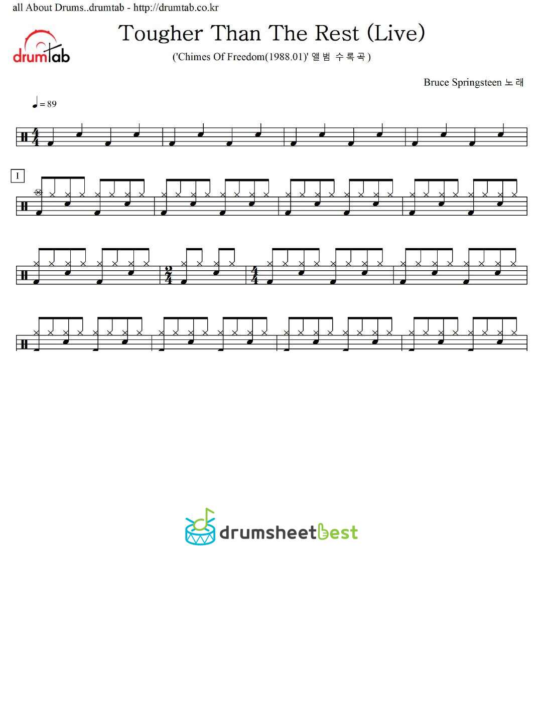 Tougher Than The Rest (Live) preview page 1