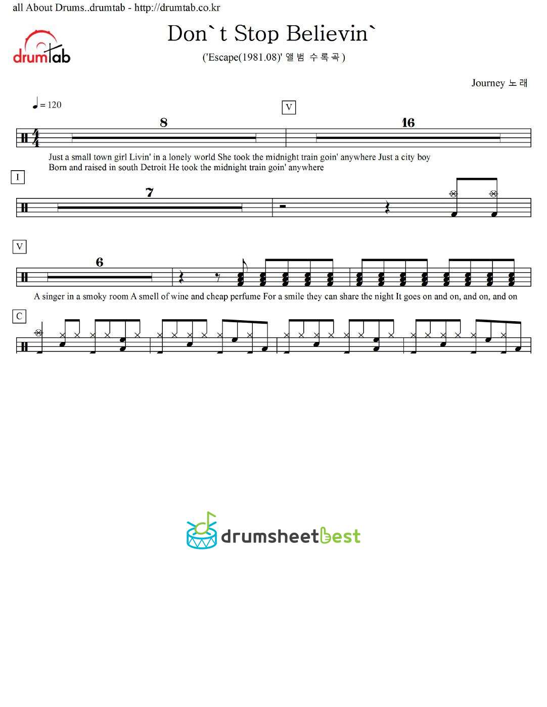 Don't Stop Believin' preview page 1