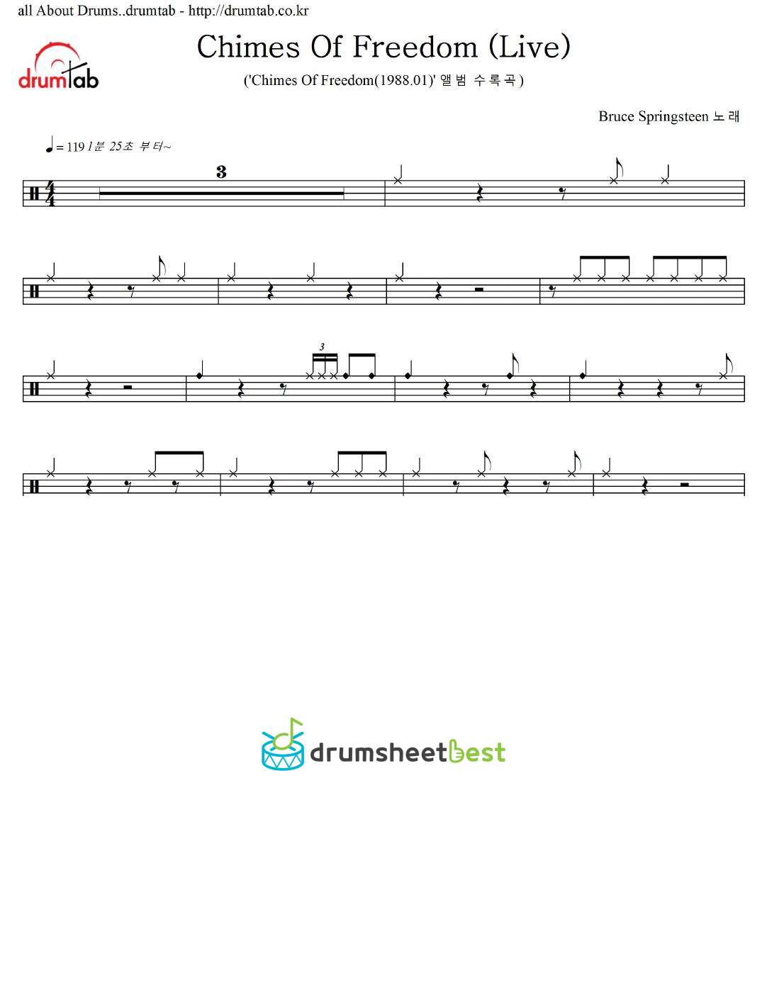 Chimes Of Freedom (Live) preview page 1