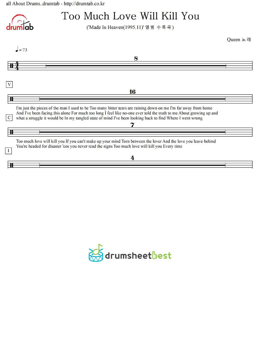 Too Much Love Will Kill You preview page 1