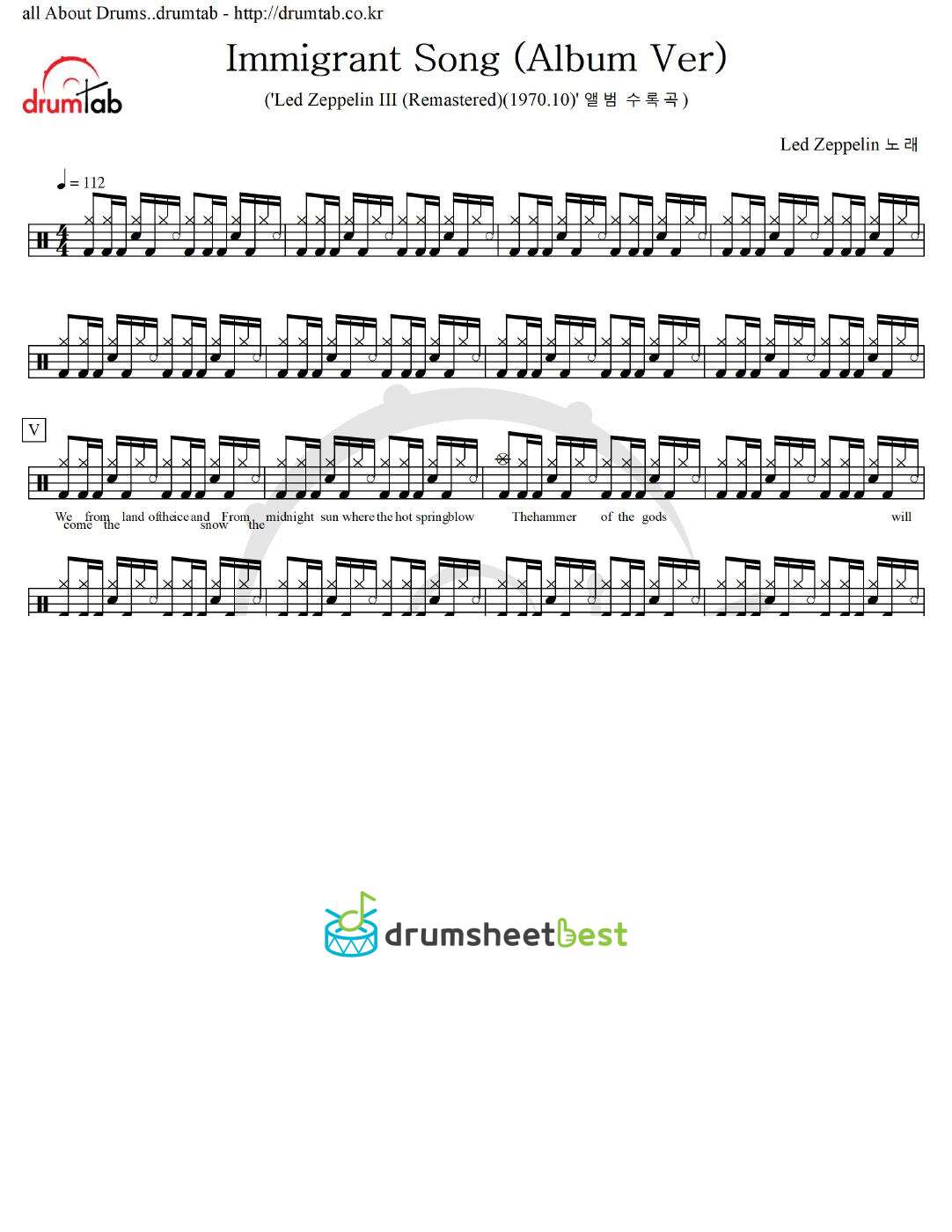 Immigrant Song (Album Ver) preview page 1