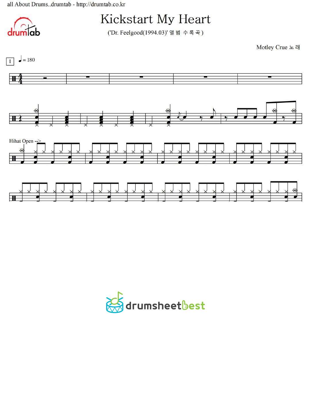 Kickstart My Heart preview page 1