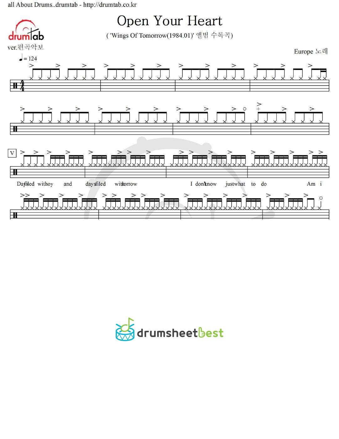 Open Your Heart preview page 1