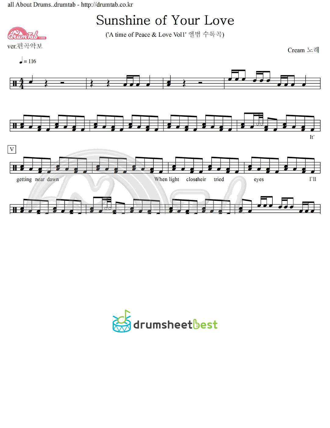 Sunshine of Your Love preview page 1