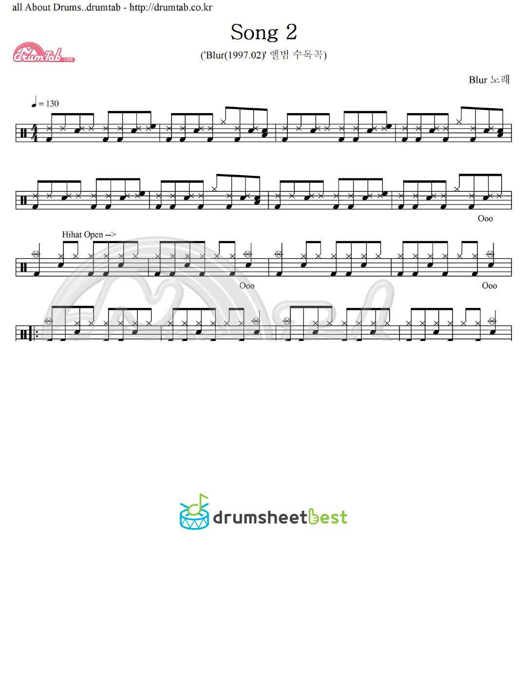 Song 2 preview page 1