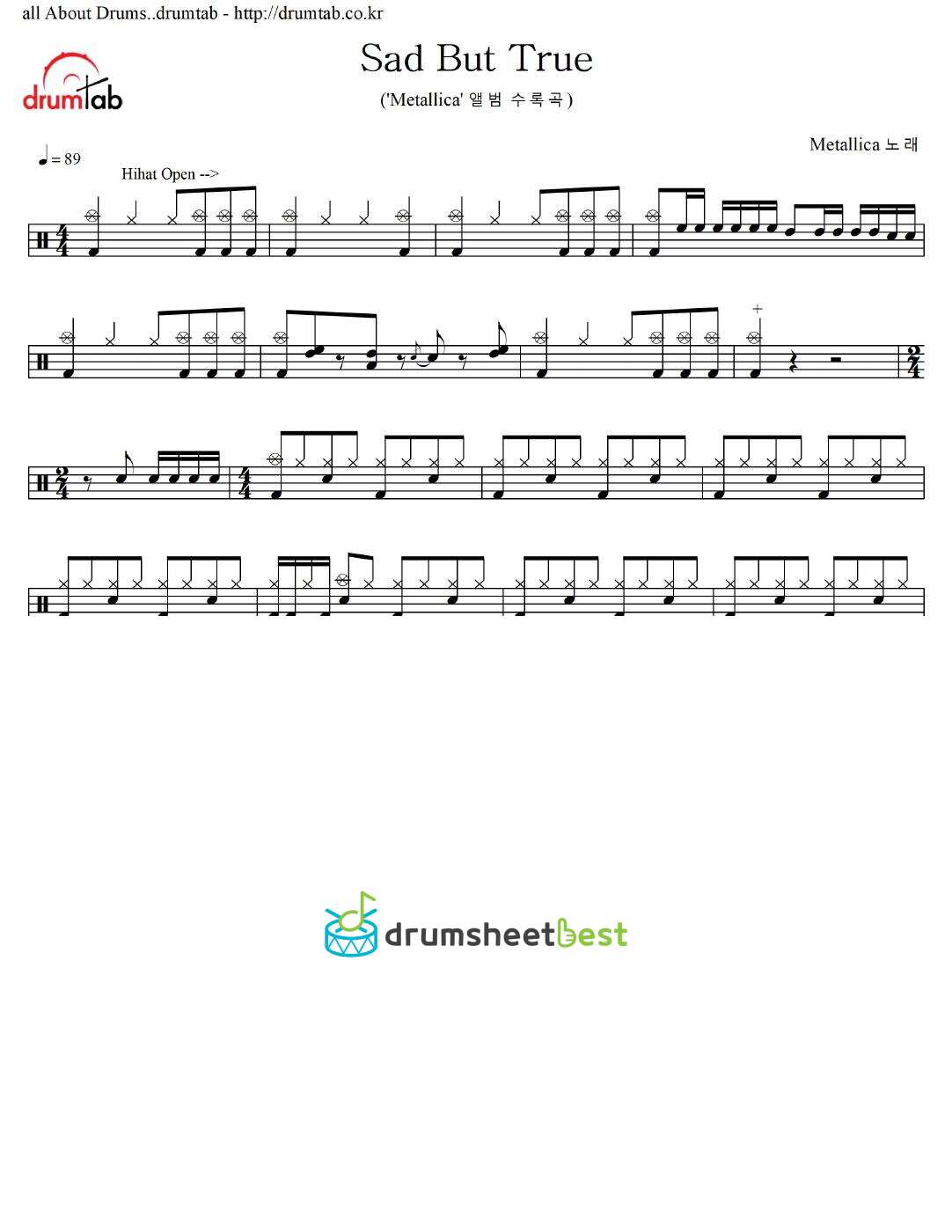 Sad But True preview page 1