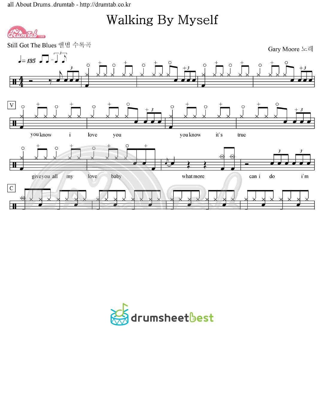 Walking By Myself preview page 1